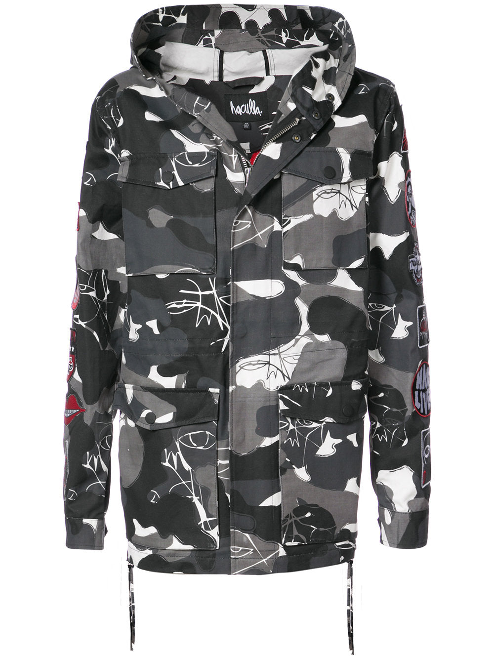 INTENSE Men's Black Camo Windbreaker